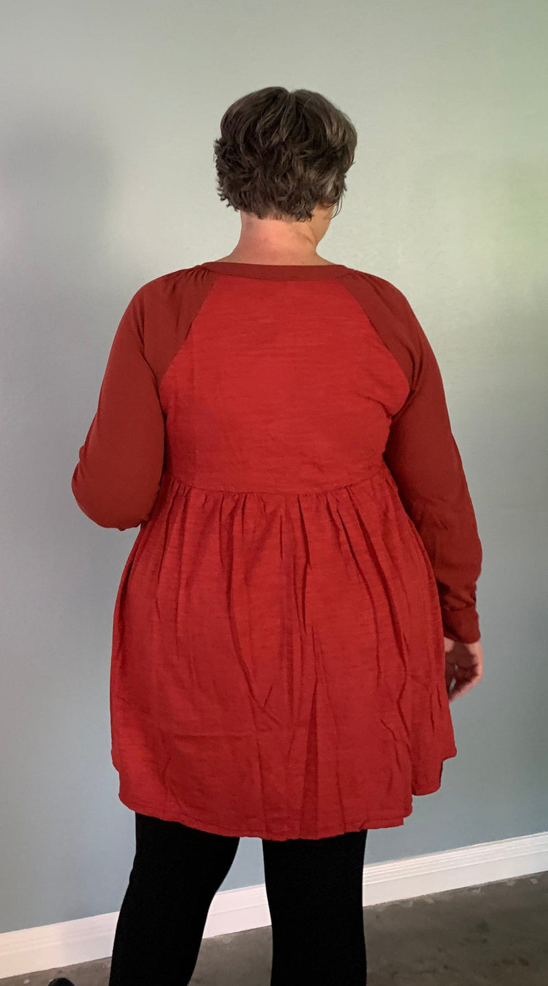Red Tunic Dress - Plus-Size Women's Clothes online | Dresses, tops, bottoms & more - Et Tu Boutique