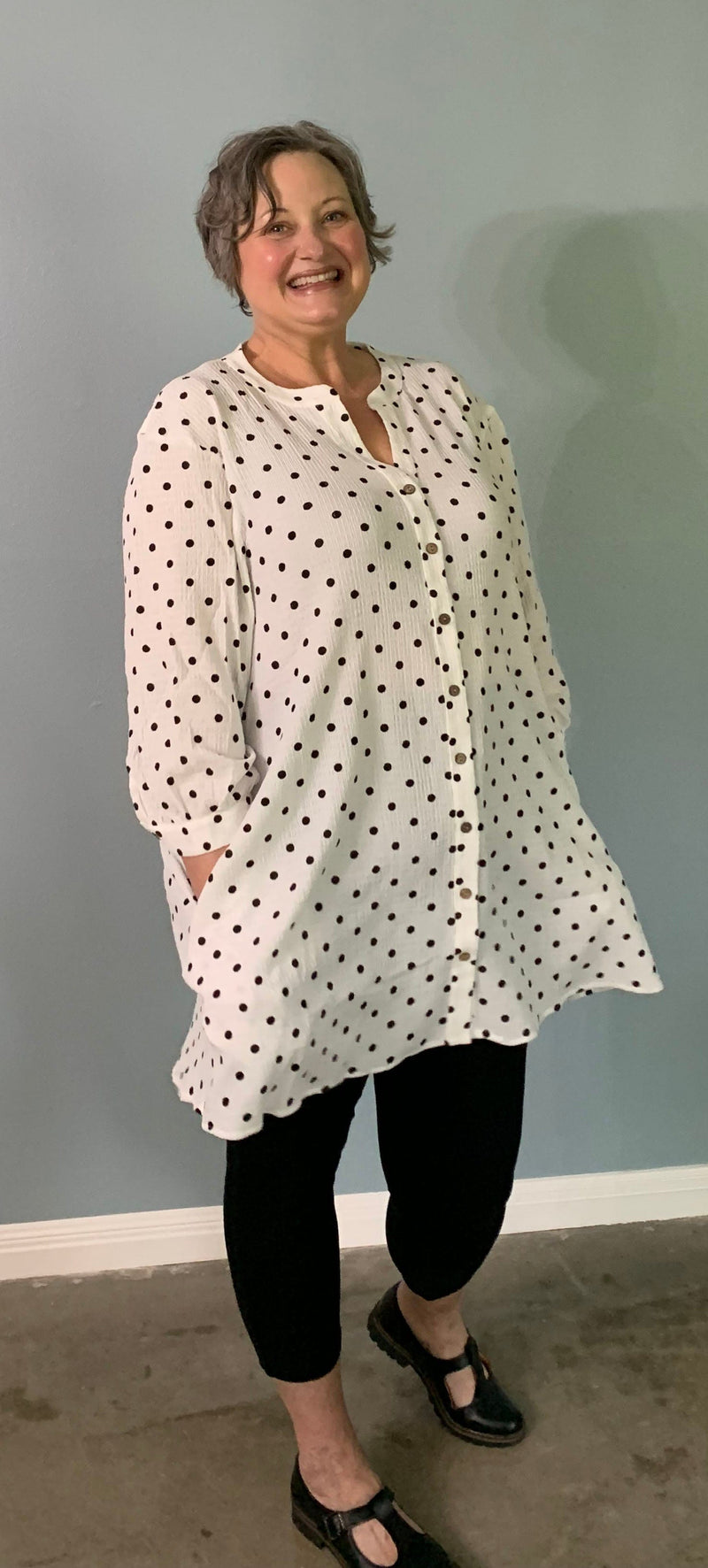 Polka Dot Dress - Plus-Size Women's Clothes online | Dresses, tops, bottoms & more - Et Tu Boutique
