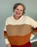 Color Block Sweater - Plus-Size Women's Clothes online | Dresses, tops, bottoms & more - Et Tu Boutique