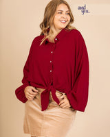 Puffy and Crinkled Top - Plus-Size Women's Clothes online | Dresses, tops, bottoms & more - Et Tu Boutique