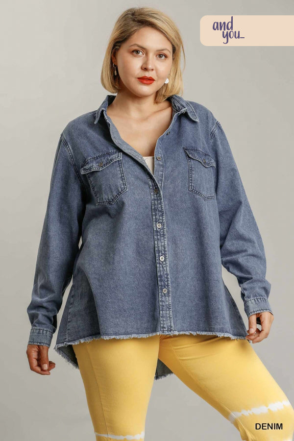 Denim Jacket - Plus-Size Women's Clothes online | Dresses, tops, bottoms & more - Et Tu Boutique